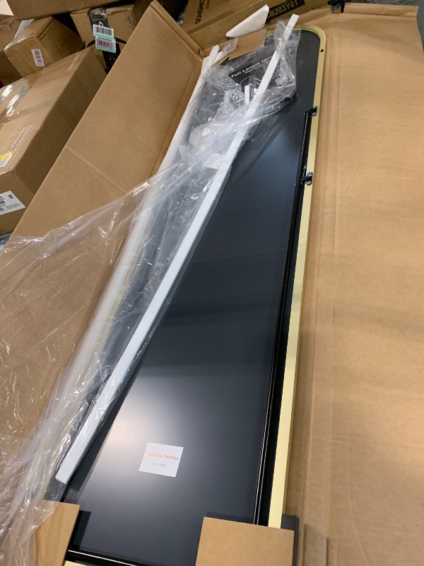 Photo 1 of ***UNKNOWN SIZE*** Delma Wall Mirror Full Length, Standing Floor Mirror for Bedroom Bathroom Living Room with Aluminium Frame (with Stand Gold)