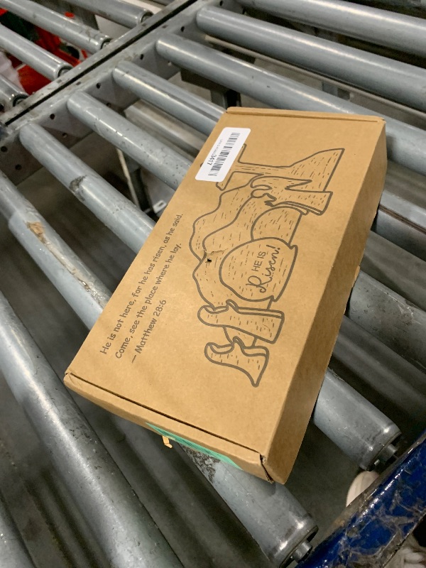 Photo 1 of ?He is Risen?Empty Tomb Scene Spring Easter Decorations, Jesus Nativity Resurrection Figurines Set With Wooden Cross For Home, Office, Table, Shelf, Mantle Decor – Christian Catholic Religious Gifts