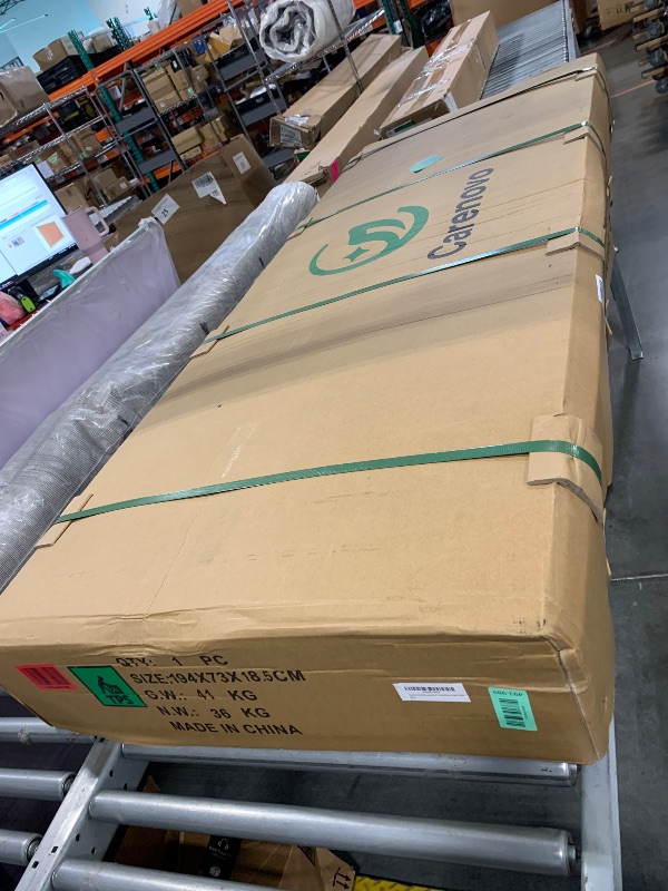 Photo 1 of ****FACTORY SEALED**** Carenovo Medical Examination Table with Wooden Base, Navy Blue Padded Surface, (Blue) (Pink)