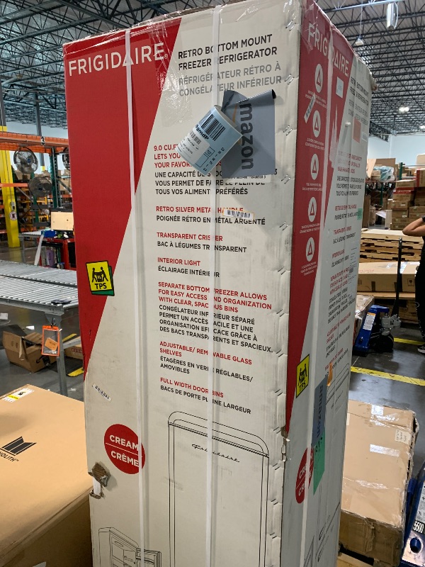 Photo 1 of ****FACTORY SEALED**** Frigidaire Retro 9.2 Cubic Foot Fridge with Bottom Mount Freezer, 9.2 cu. ft, Vanilla
