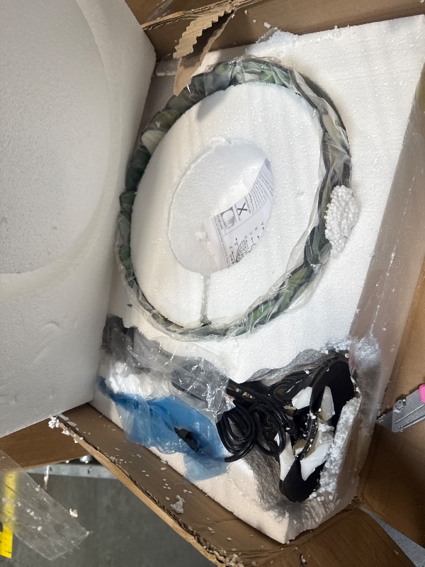 Photo 1 of ***DAMAGE MINOR*** L-Juicwe Tiffany Lamp Touch Control Table Lamp Stained Glass Desk Lamp 12X12X19 Inches Butterfly Flower Style Reading Light