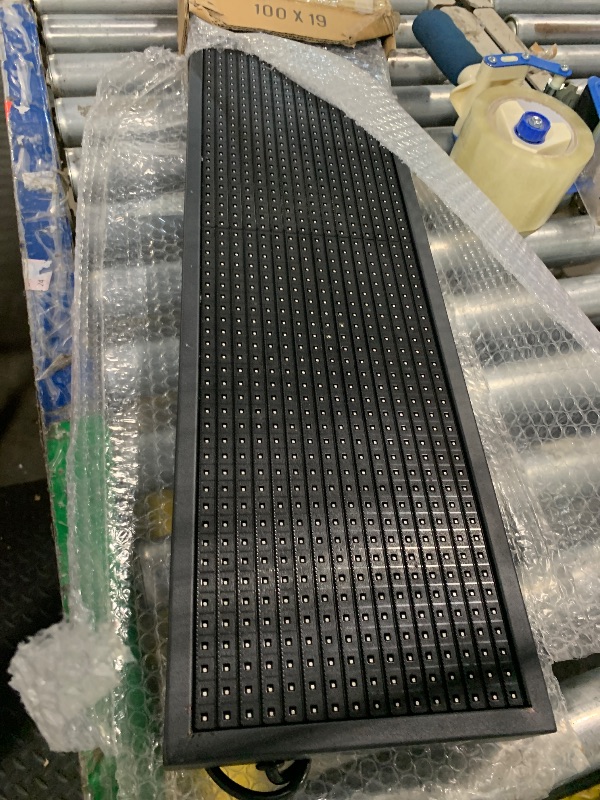 Photo 1 of **** ITEM DOESN NOT TURN ON***FINAL SALE/NO RETURN, VIEW NOTES***
LED Scrolling Display Sign - RGB Full Colour Programmable Signage Board for Shopfront, Barber Shop, Massage Salon, Takeaway, Café, Gym, High-Vis & IP64 Rated Waterproof Open Sign (39"X8")