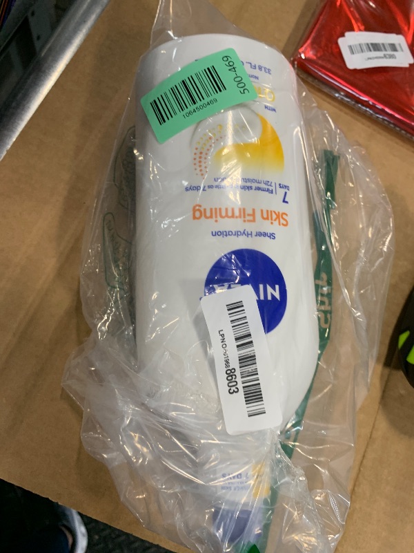 Photo 1 of ***BROKEN CAP*** NIVEA Sheer Hydration Skin Firming Body Lotion with Q10 and Vitamin C, 72-Hour Body Moisturizer for Normal to Dry Skin, 33.8 Fl Oz Value Size Pump Bottle