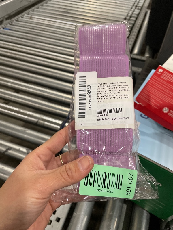 Photo 1 of 1-1/2” Self Grip Hair Rollers - 6 Count assort