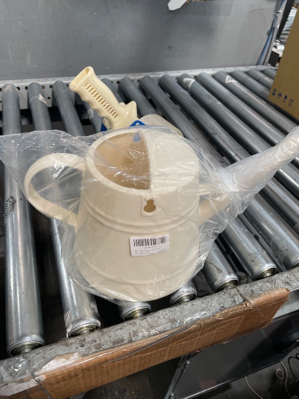 View 2 of 1 Gallon Watering Can Outdoor, Plastic Water Can for Plants with Comfort Grip Handle, Detachable Sprinkler Head