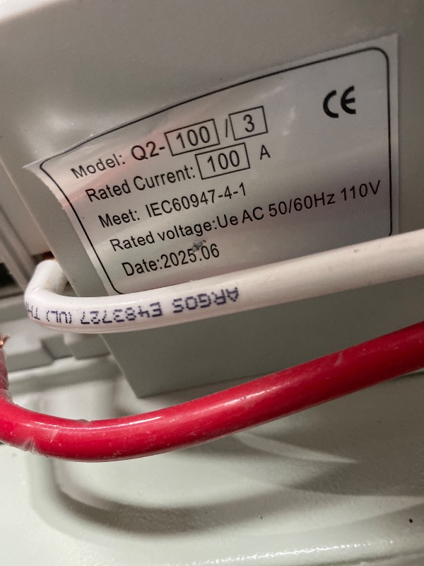 Photo 1 of ** FOR PARTS ONLY 
Upgraded 100 Amp Generator Transfer Switch for Home Use, Automatic/Manual Dual Power, 3P 120/240V, Effortless Mode Switching