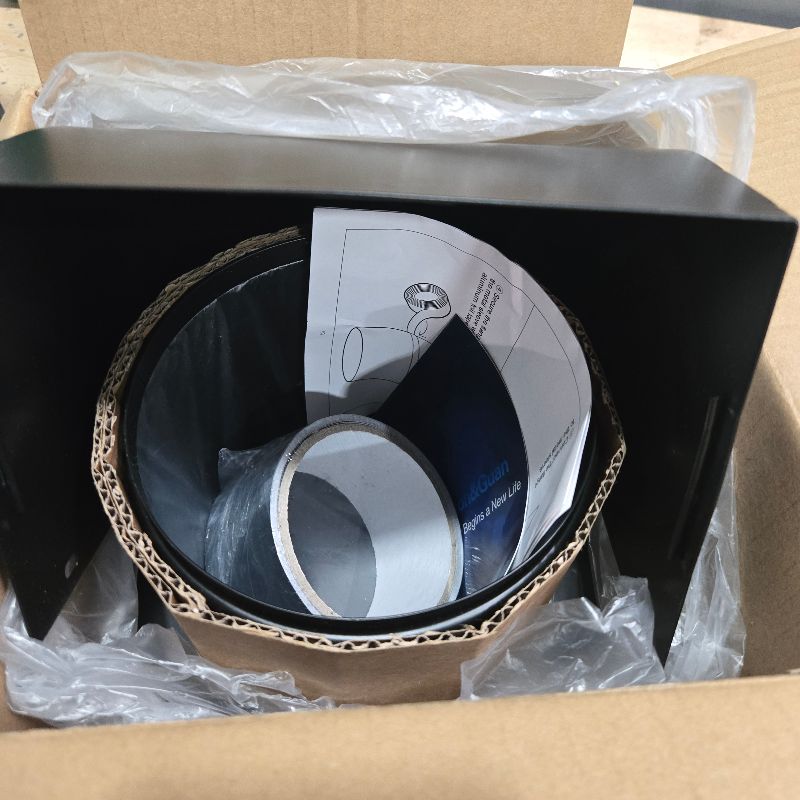 Photo 1 of [Upgraded] Hon&Guan 6 Inch Hooded Wall Vent with Removable Mesh and Cover, Arc-Shaped 6'' Exhaust Vent Cover Cap for Kitchen Range Hood/Dryer/Bathroom Exhaust(Galvanized Steel, Black)