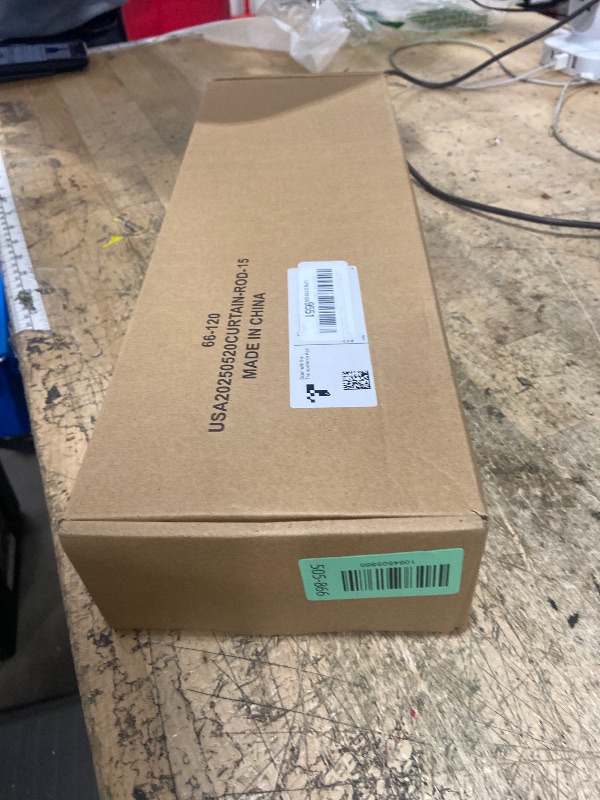 Photo 1 of 1 Inch Wood Curtain Rod For Windows 66 to 120 Inches, Heavy-Duty Adjustable Decorative Imitation Wood Grain Boho Curtain Rod With Rattan Leaf Hollow Finials For Bedroom ? Living Room and Famhouse