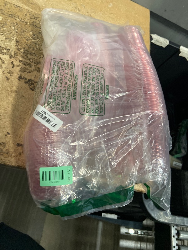 Photo 1 of 100 Sets 16oz Disposable Stemless Plastic Cups with Strawless Sip Lids, Clear PET Coffee Cups for Iced Coffee, Smoothies, Cold Drinks, Halloween, Christmas, Party and Drink Shop Supplies (Pink (16oz))