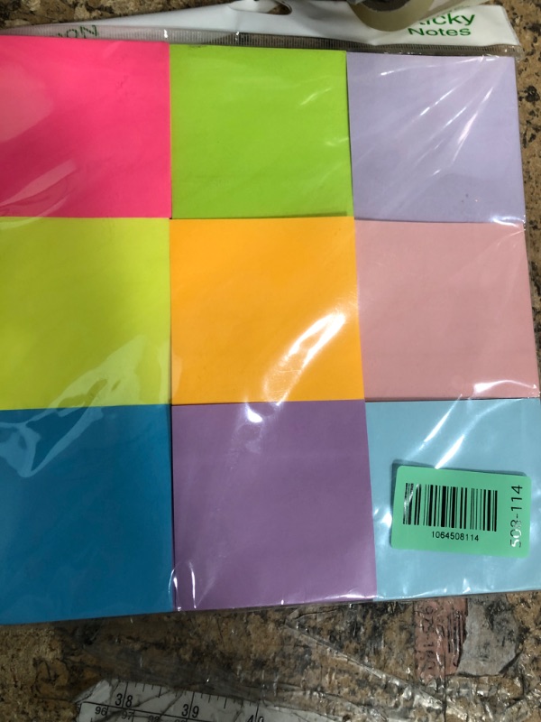 Photo 1 of (18 Pads) Pop Up Sticky Notes 3x3 Refills, Strong Adhesive Memo Pad Bulk with 9 Bright Colors, Suitable for Home, Office, School, Clean Removal