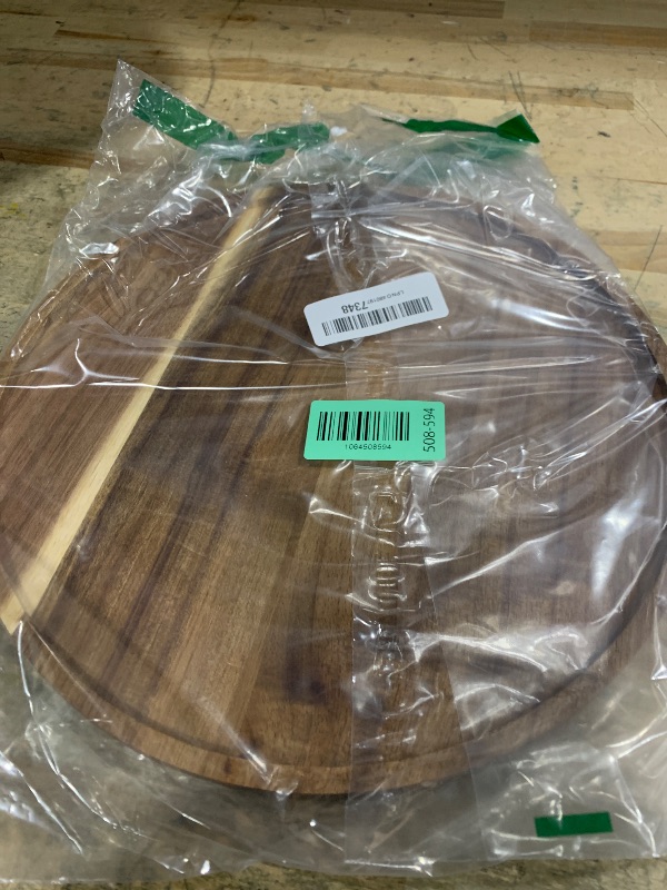 Photo 1 of 11.5 Inches Candle Holder Tray Home Decor, Round Wood Tray for Coffee Table, Small Wooden Serving Decorative Trays for Home