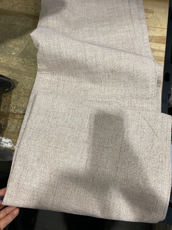 Photo 1 of 1 PCSLAMIT Light Filtering Linen Curtains 84 inches Long for Bedroom, Faux Linen Textured