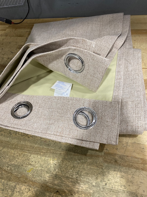 Photo 1 of 1 PCSLAMIT Light Filtering Linen Curtains 84 inches Long for Bedroom, Faux Linen Textured