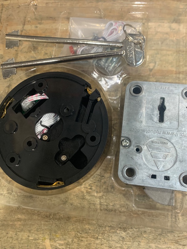 Photo 1 of ** FOR PARTS**EMP Fingerprint and Digital Safe Electronic Keypad Lock, Gun Safe LockReplacment with Swing Bolt Lock & 2 Emerency Keys, Gold Color Keypad Lock(Right Swing Bolt)