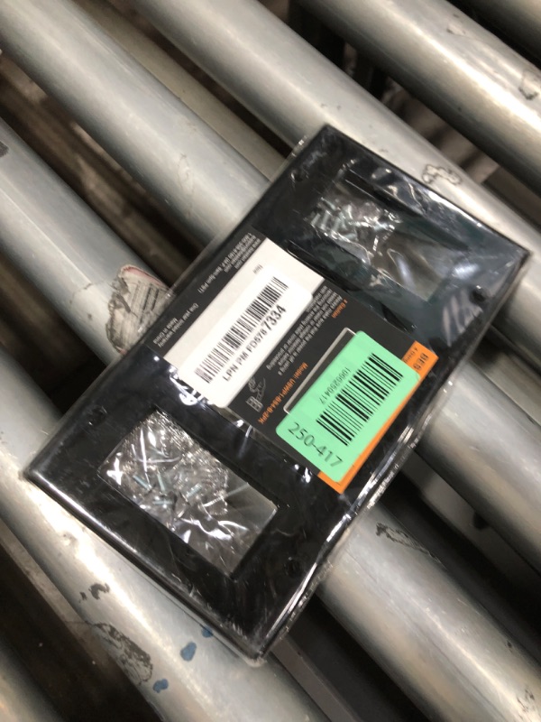 Photo 1 of [2 Pack] BESTTEN 4 Gang Decorator Wall Plate, Standard Size, Unbreakable Polycarbonate Outlet and Switch Cover, H4.53” x W8.23”, UL Listed, Black