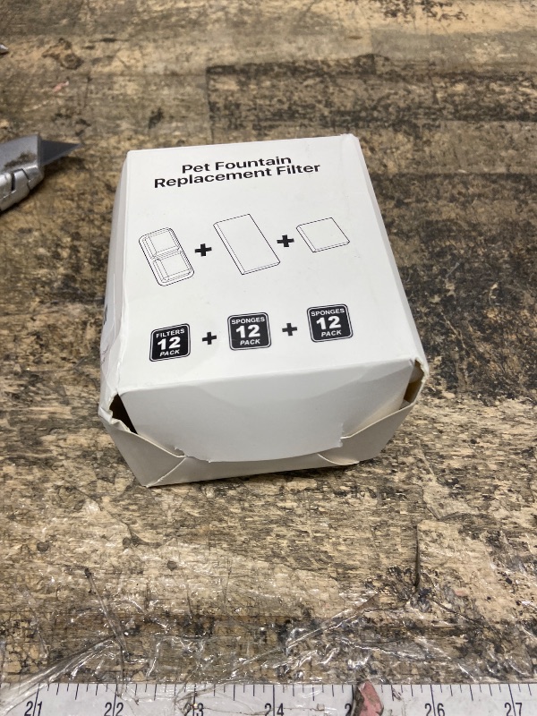 Photo 1 of (12 Pack) Cat Water Fountain Filters Replacement Compatible with oneisall Cat Water Fountain, Cat Fountain Filters for 67oz/2L Stainless Steel Cat Fountain