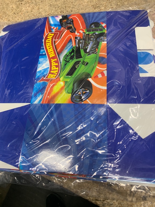 Photo 1 of 12Pcs Race Car Party Treat Boxes Hot Car Gift Box Birthday Supplies Wheels Wild Goodie Gift Boxes Race Cars Favor Box for Kid Boy Wheels Cars Birthday Baby Shower Game Party Decoration Blue