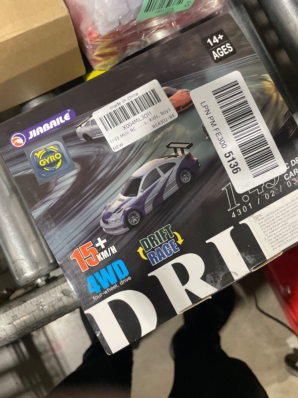Photo 1 of 1/43 RC Drift Car, Mini Fast Small Remote Control Car with Gyroscope, 2.4GHz 4WD Full Proportional High Speed Micro Hobby RC Cars with Lights Racing Tires, Toy Model Gift for Adults Kids Boys Girls