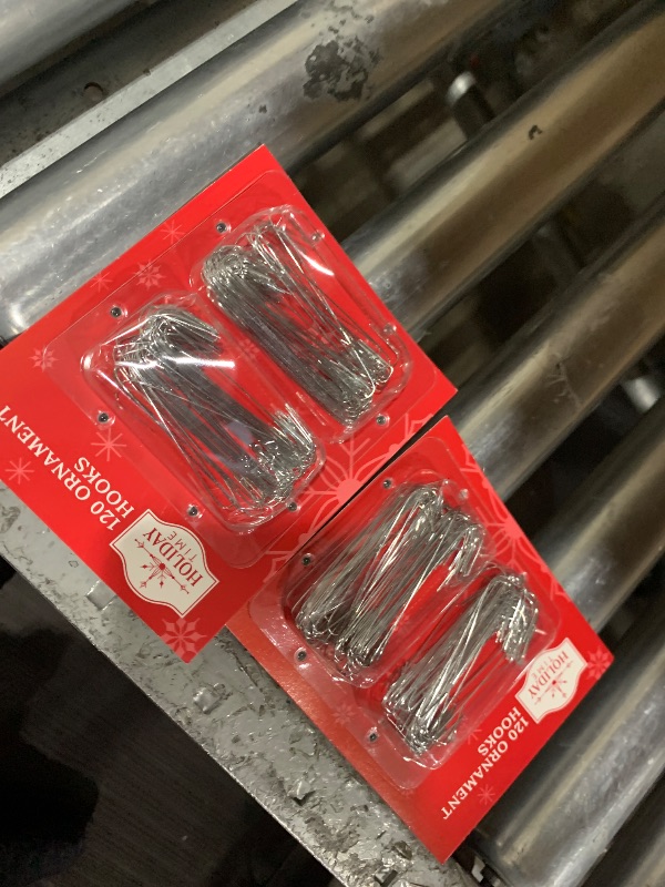 Photo 1 of (240) Christmas Tree Ornament 2.5" Hooks Wire Metal Holiday Time Sealed NEW