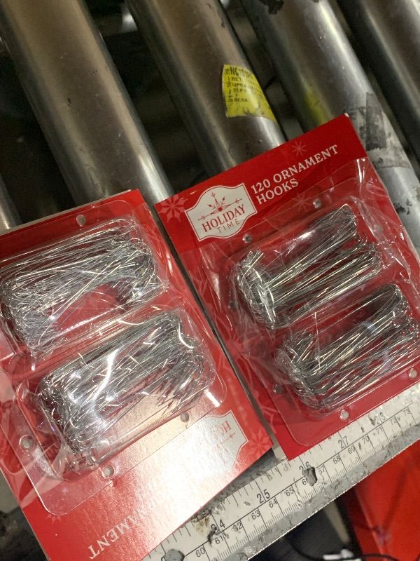Photo 1 of (240) Christmas Tree Ornament 2.5" Hooks Wire Metal Holiday Time Sealed NEW
