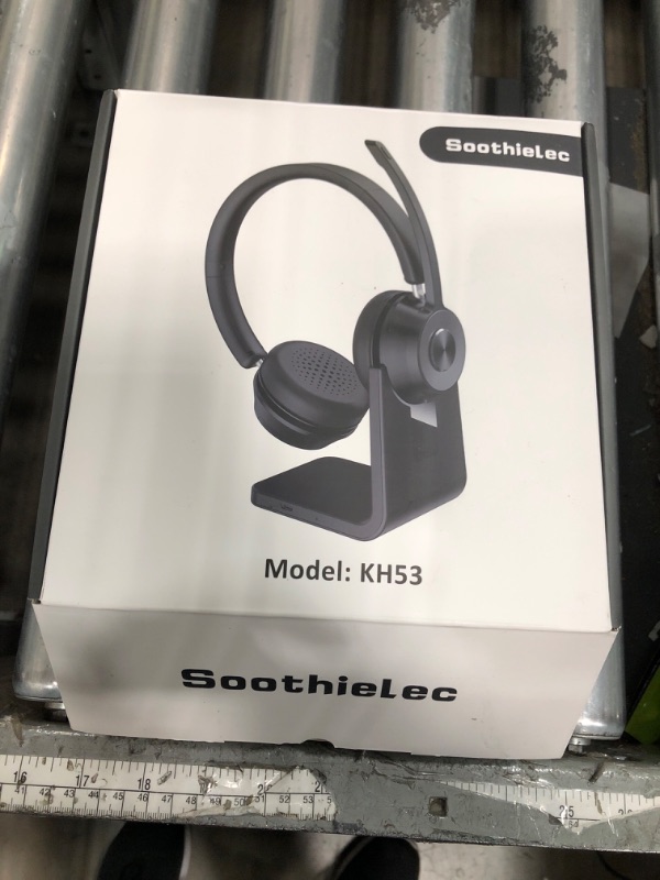 Photo 1 of (Upgraded Version) Wireless Headset, Bluetooth Headset with Noise Cancelling Microphone, Best Headphones with Mic Mute & USB Dongle for PC/Computer/Laptop/Cell Phones/Remote Work/Call Center