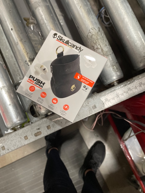 Photo 1 of **UNKNOWN DAMAGES** Skullcandy Push 720 Open Wireless Open Ear Bluetooth Earbuds, Headphones, Waterproof, Clip-On Lightweight Design, 30 Hours Battery, Wireless Charging Pouch, Microphone for iPhone Android - Bone