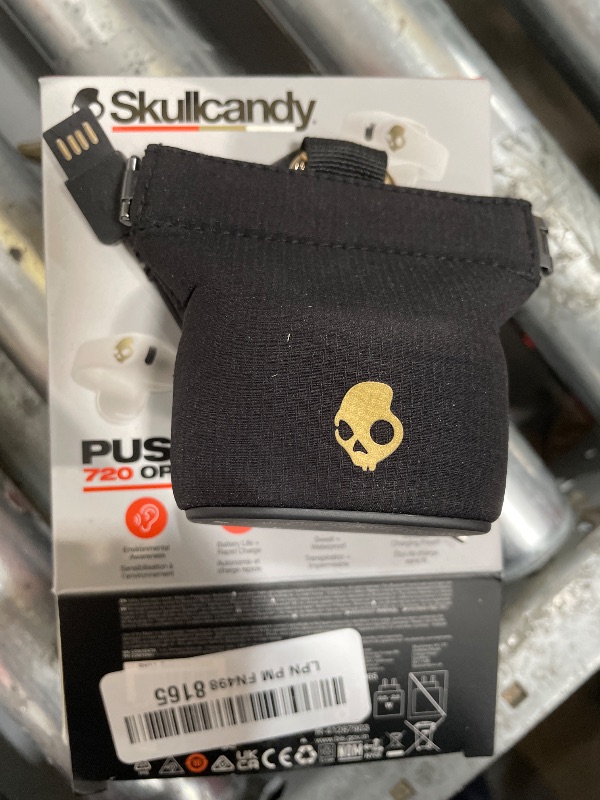 Photo 1 of **UNKNOWN DAMAGES** Skullcandy Push 720 Open Wireless Open Ear Bluetooth Earbuds, Headphones, Waterproof, Clip-On Lightweight Design, 30 Hours Battery, Wireless Charging Pouch, Microphone for iPhone Android - Bone