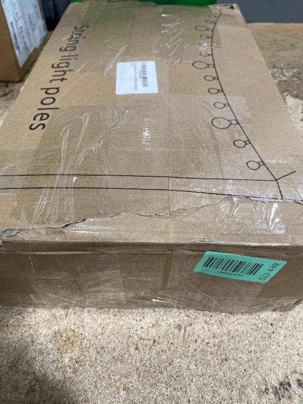 Photo 1 of 10Ft String Light Poles 4 Pack,Light Poles for Outside Lights,Outdoor with Fence Brackets Hanging Lights,Metal Stand Deck Patio Backyard