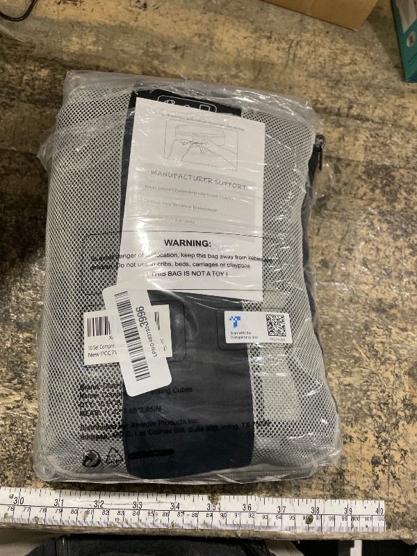 Photo 1 of 10 Set Compression Packing Cubes for Travel Essentials,Compressible Expandable Packing Cubes for Suitcase,OlarHike Luggage Organizer Bags for Travel,Handy Helper for Organizing Clothes(Black)