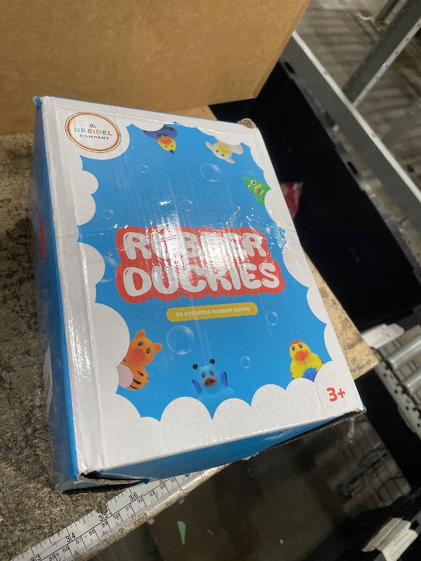 Photo 1 of 100 Assortment Rubber Duck Toy Duckies for Kids, Bath Birthday Gifts Baby Showers Classroom Incentives, Summer Beach and Pool Activity, 2" (100-Pack)