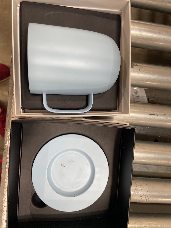 Photo 1 of ***(PARTS ONLY/ NON FUNCTIONAL)***Ember Temperature Control 14oz Smart Mug 2, App-Controlled and Rechargeable Heated Coffee Cup Warmer with Intelligent LED Display, Powder Blue (DIRTY)