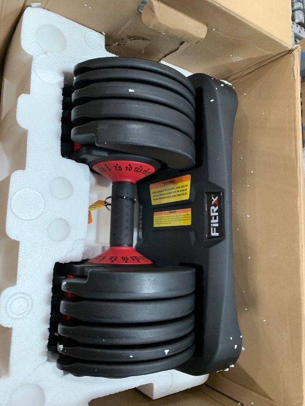 Photo 1 of ***ONLY 1!***
FitRx SmartRack and SmartBells Set, Dumbbell Weight Rack Stand with Two Quick-Select 5-52.5lbs Adjustable Dumbbells