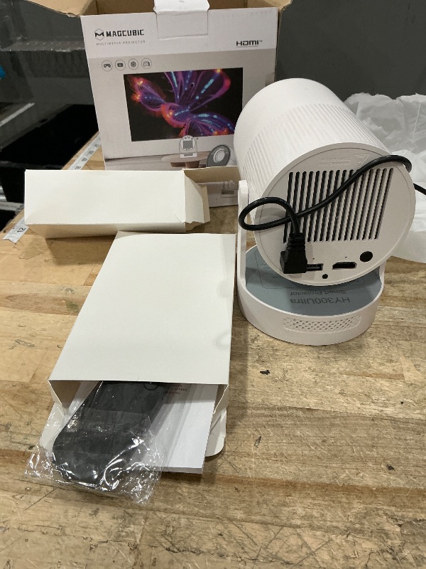 Photo 1 of ?Electric Focus?Magcubic Mini Projector 4K Support, Portable Projector with WiFi 6 and Bluetooth 5.4, Smart Proyector, 5W Soundbase Speaker, 180°Rotation for Home Theater