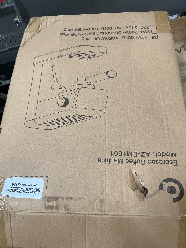 Photo 1 of ** PARTS ONLY ** AMZCHEF Espresso Coffee Machine | 20 Bar Pressure System | LED Touch Screen | Compact Design Perfect for Home & Office | 41oz Water Tank