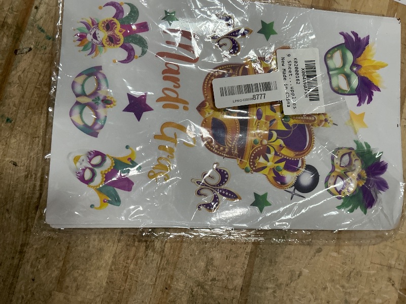 Photo 1 of  Carnival Mask Window Clings Fat Tuesday Lobster Reusable Window Stickers Double-Sided for Masquerade Party Holiday Home School Office Decor Supplies