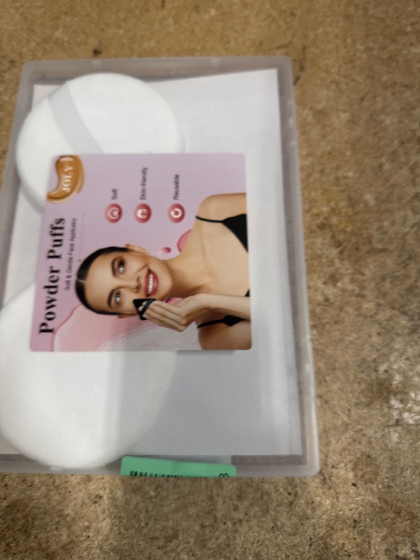 Photo 1 of ***MISSING ONE*** Joly Loose powder Puff, 4.3'' Large Body Puff W Ribbon (10.9cm) (3PCS)