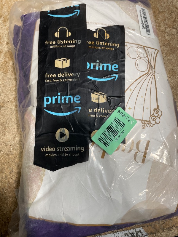 Photo 1 of 10 ft x 10 ft Wrinkle Free Purple Backdrop Curtain for Parties, Polyester Purple Photo Backdrop Drapes for Wedding Birthday Girls Party Mermaid Baby Shower,5ft x 10ft,2 Panels