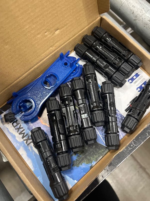 Photo 1 of 10 Pairs Solar Connector (10AWG), 20Pcs Solar Panel Cable Connectors Adapter Male/Female IP68 1000V 30A 10AWG 12AWG 14AWG Waterproof Dustproof Connector with 2 Spanners (10 Pairs Solar Connectors)