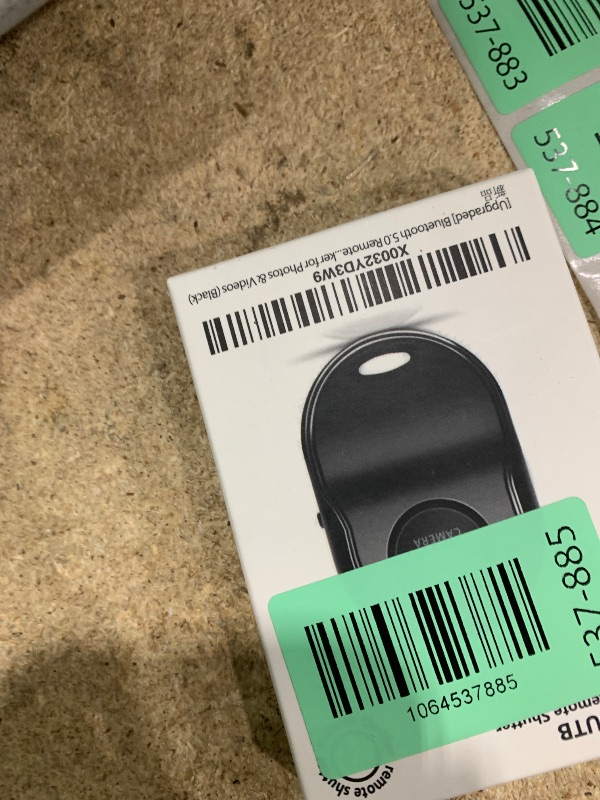 Photo 1 of [Upgraded] Bluetooth 5.0 Remote Shutter for iPhone & Android Camera Wireless Remote Control Selfie Button for iPad iPod Tablet, HD Selfie Clicker for Photos & Videos (Black)