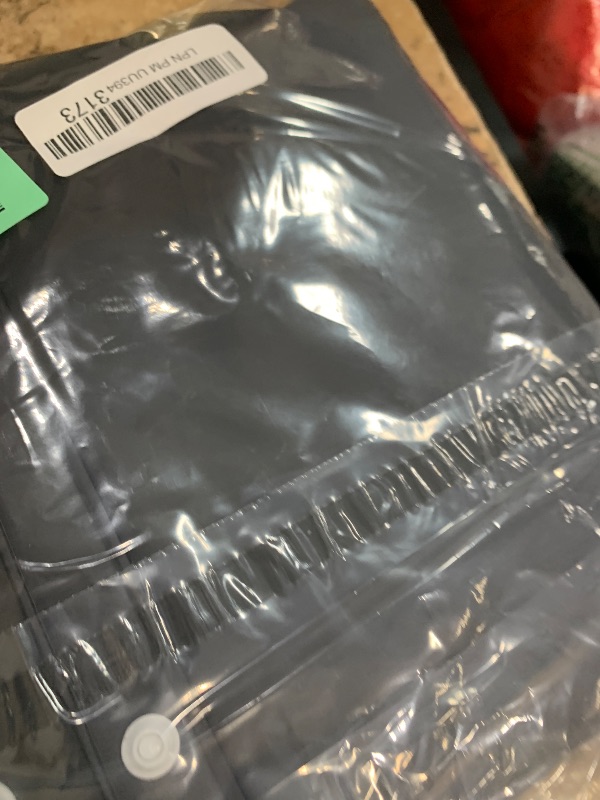 Photo 1 of **HAS A SMALL HOLE**Besshopie EVA Raincoat Waterproof Rain Poncho Reusable Unisex Women Portable Long Clear Rain Wear (Black Gray, XL)