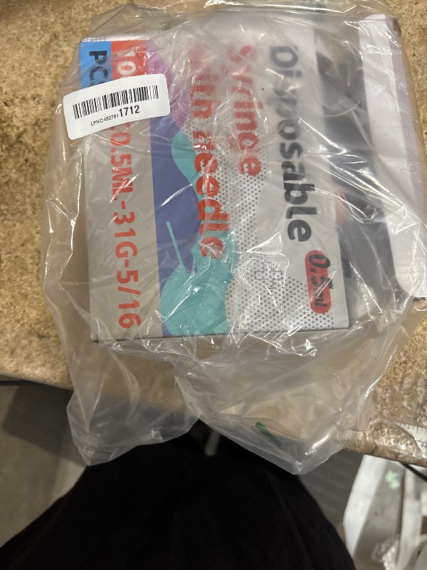 Photo 1 of 0.5ML Syringe, Lab Supplies Syringes 31G 5/16 Inch, Individually Wrapped, Pack of 100