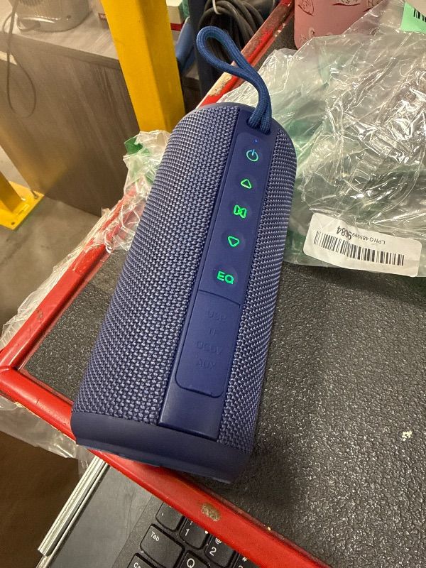Photo 1 of ***missing charger***Portable Bluetooth Speaker, 2026 Bluetooth 5.4 Wireless Speaker with 20W HD Loud Stereo Sound, 20H Playtime, LED Lights, IP7, TWS Pairing, Built-in Mic, for Outdoor, Home, Beach, Party, Gift, Blue