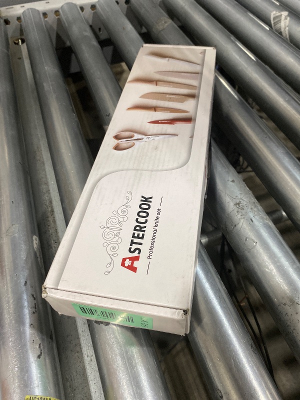Photo 1 of ***Missing Pieces, see notes/ photo*** Astercook Knife Set, 13 Pieces Kitchen Knives Set with Healthy Anti-Rust Coating, Dishwasher Safe, Stainless Steel Chef Knife Sets with 6 Blade Guards, Perfect Holiday Gifts for Kitchen