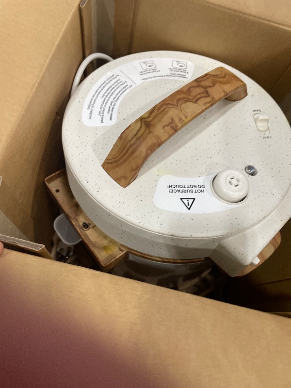 View 2 of ***HEAVY USE DIRTY***The Pioneer Woman Linen Speckle 6-Quart Pressure Cooker with Touch Control Display