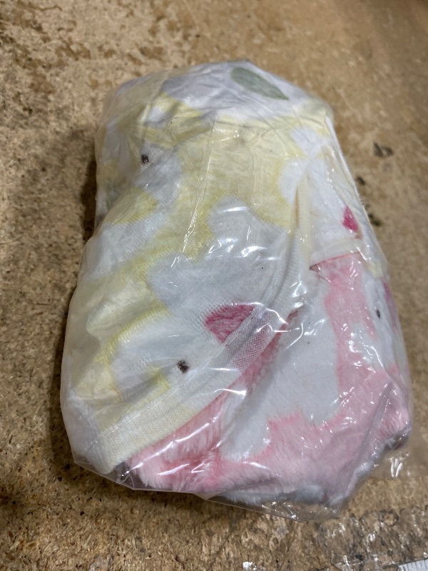 Photo 1 of 1 Pack 3 Blankets Super Soft Fluffy Premium Fleece Pet Blanket Flannel Paw Printed Throw for Dog Puppy Cat (Medium 30x20'', Pink, Yellow, Blue)