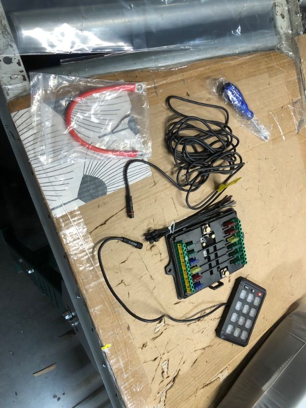 Photo 1 of ** Missing accessories**
MICTUNING P1s RGB 5 Inch 12 Gang Switch Panel, High Power 6 Level Brightness Multifunction Toggle Switch Momentary Circuit Control Relay System Box for Truck RV Offroad Marine, w/Silicone Cover