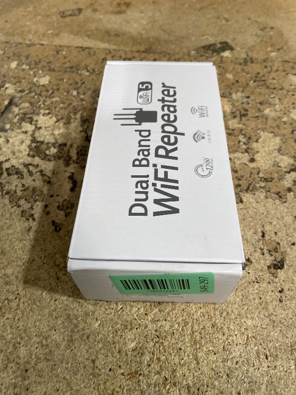 Photo 1 of 105-Device Compatible WiFi Extender Signal Booster, WiFi Extender, 12880 Sq.Ft Long Range, Dual Band 5GHz/2.4GHz 1200Mbps, Simple Installation for Home & Outdoor