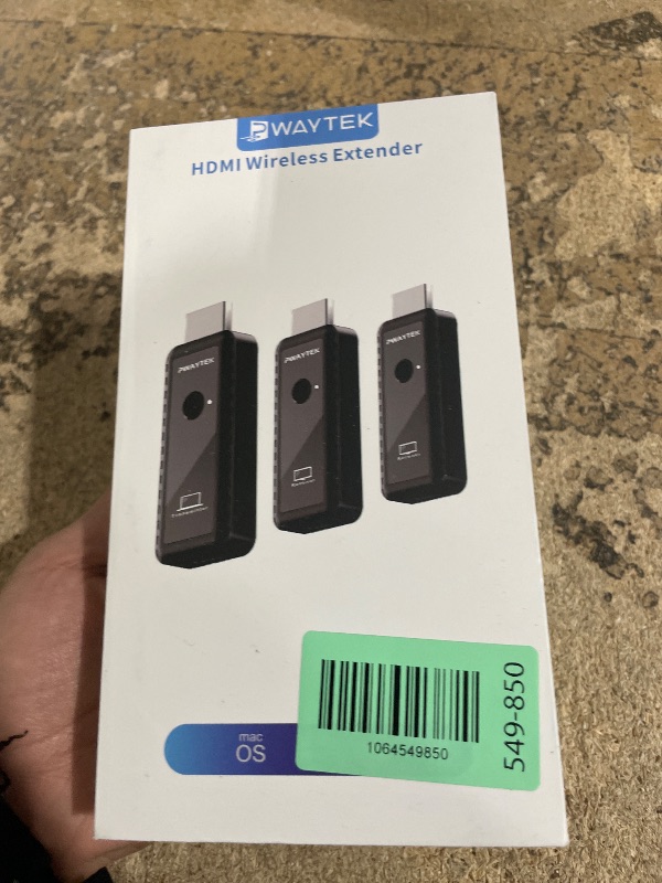 Photo 1 of **ISSUES PAIRING RECOMMENDED FOR PARTS*** Wireless HDMI Transmitter and 2 Receivers, 2.4G/5G Plug & Play Portable Wireless HDMI Extender Kit 50M/165FT for Streaming Video and Audio to Monitor from Laptop/PC/TV Box/Projector - Two Displays