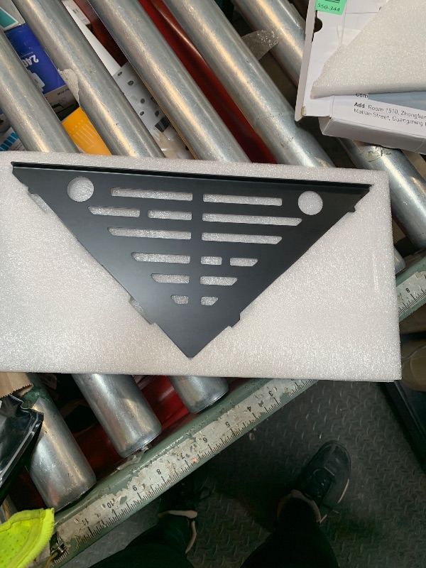 Photo 1 of **POSSIBLY MISSING ASSEMBLY HARDWARE*** lives Corner Shower Shelf 10" Slot Design Recessed Shower Shelves for Tiled Wall, 304 Stainless Steel Corner Shelves for Bathroom Organizer (Black, Line-1PCS)