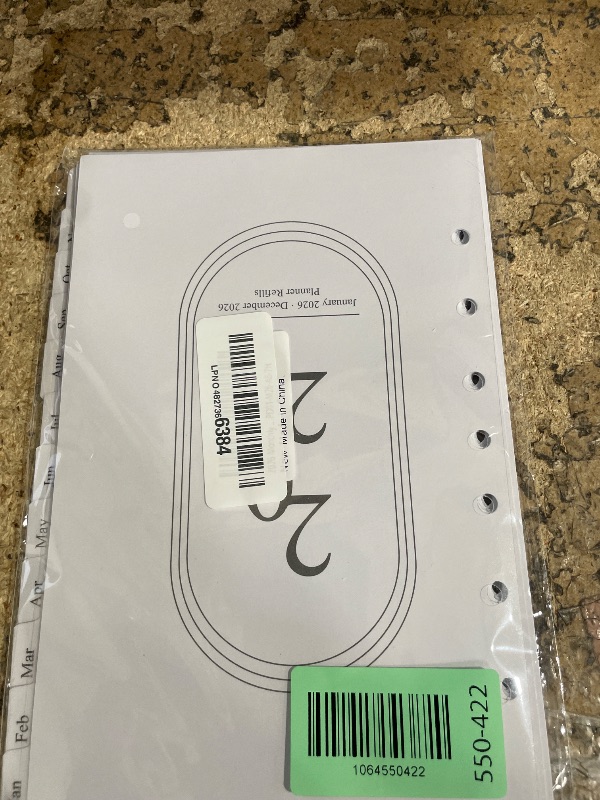 Photo 1 of 2026 Monthly Planner Refill, A5 Size Planner Inserts for 7 Ring, 5.5" x 8.5", Jan. 2026 - Dec. 2026, 12 Monthly Calendars with Laminated Tabs, 7-Hole Punched